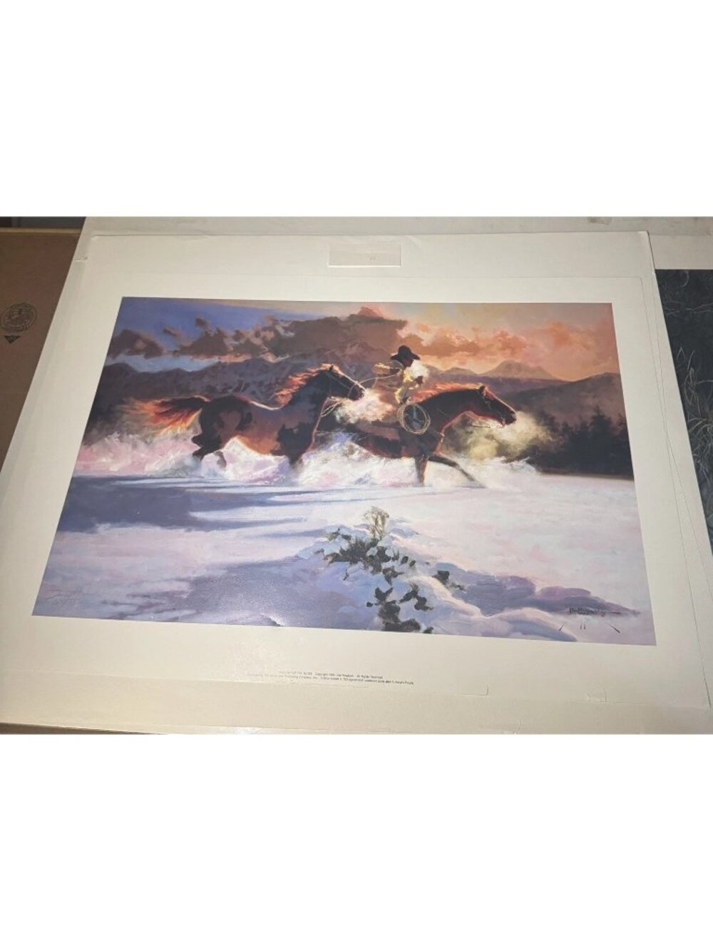 DAN MIEDUCH "Twilight of the Gods" 30” X 27" SIGNED Numbered Print 309/750
